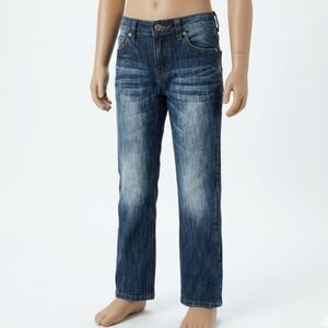 Buffalo David Bitton Boys Dark Wash Straight Leg Jeans Size 10